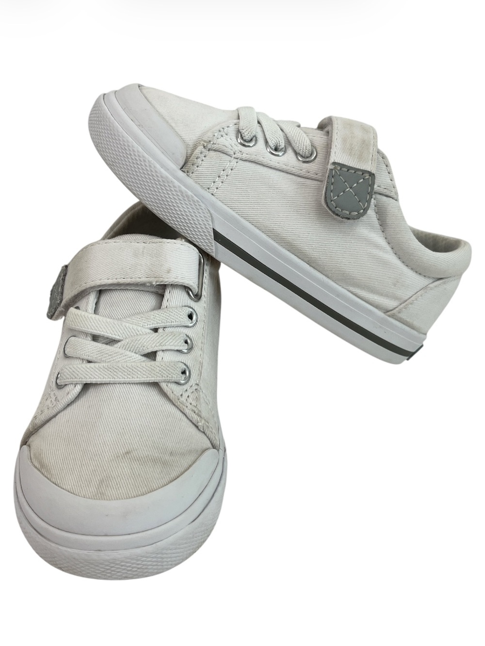 FootMates Jordan White Canvas Sneakers Toddler Size 8 Boys/Girls